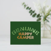 Genuine Happy Camper Postkarte (Stehend Vorderseite)