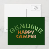 Genuine Happy Camper Postkarte (Vorne/Hinten)