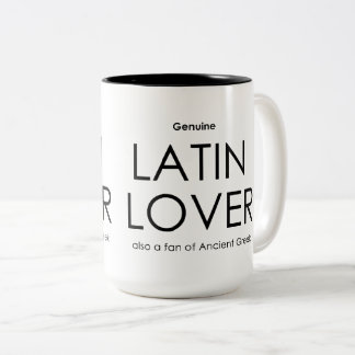 Genuine Latin Lover - auch ein Fan des antiken Gri Zweifarbige Tasse