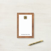 Genuine Leather Look Monogram Name Post-it Klebezettel (Auf Schreibtisch)