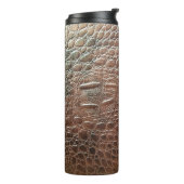 Genuine leather texture backgroundr close-up, embo thermosbecher (Nach links gedreht)