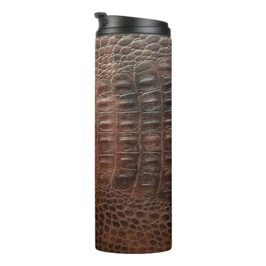 Genuine leather texture backgroundr close-up, embo thermosbecher (Nach rechts gedreht)