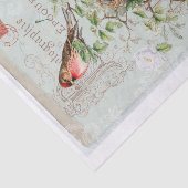 Genuine (nicht KI) Vintage Viktorianische Vogelkrä Seidenpapier (Ausschnitt)