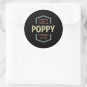 Genuine Poppy Runder Aufkleber (Tasche)