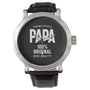 Genuine und Trusted Papa   Father Gift Armbanduhr