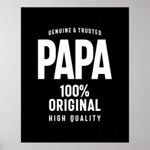 Genuine und Trusted Papa   Father Gift Poster