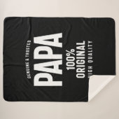 Genuine und Trusted Papa | Father Gift Sherpadecke (Vorderseite (Horizontal))