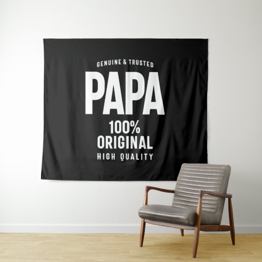 Genuine und Trusted Papa | Father Gift Wandteppich (Beispiel (Horizontal))
