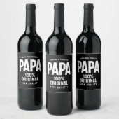 Genuine und Trusted Papa | Father Gift Weinetikett (Flaschen)