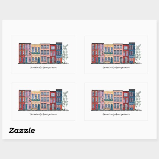 Genuinely Georgetown Rechteckiger Aufkleber (Blatt)