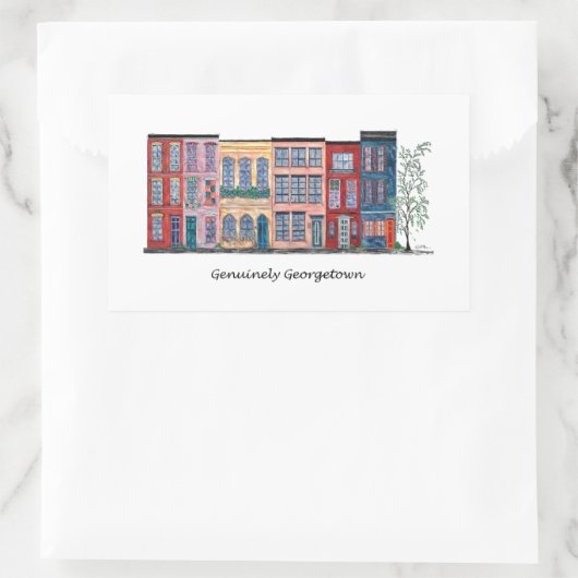 Genuinely Georgetown Rechteckiger Aufkleber (Tasche)
