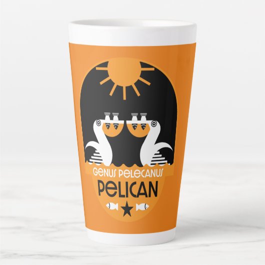 Genus Pelecanus Bird Art Milchtasse (Vorderseite)