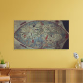 Genusche Weltkarte entworfen von Toscanelli Leinwanddruck (Insitu (Wohnzimmer))