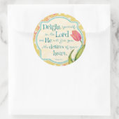 Genuss in der Lord Bible Verse Round Stickers (Tasche)