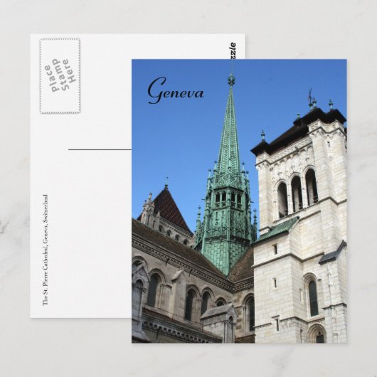 Genva Kathedrale Postkarte (Vorne/Hinten)