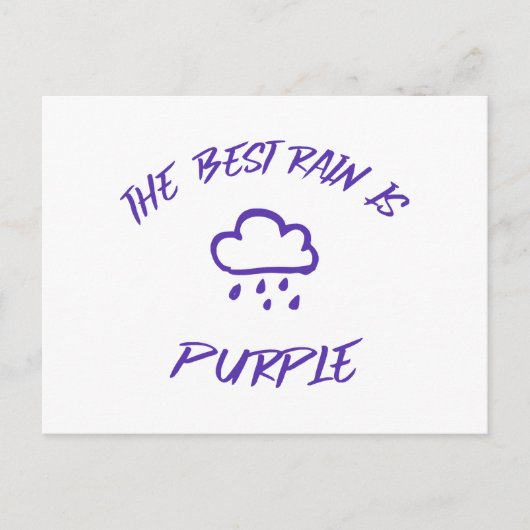 GenX Der beste Regen ist Lila Postkarte (Vorderseite)