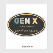 GenX - Wir können Kursivaufkleber lesen Aufkleber (Blatt)