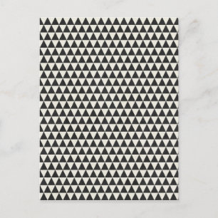 GEO23 SCHWARZ-WEISSE DREIECKSCHALTFLÄCHEN PATTERN POSTKARTE
