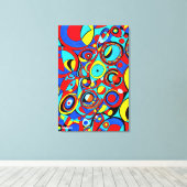 GEO_005, Abstrakt geometrische Farbkanvas Leinwanddruck (Insitu (Holzboden))