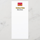 Geo Bamboo Maze Teapot Red Caterer Menükarte (Vorderseite)