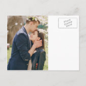 Geo beleuchtet grünes modernes geometrisches Save Ankündigungspostkarte (Rückseite)