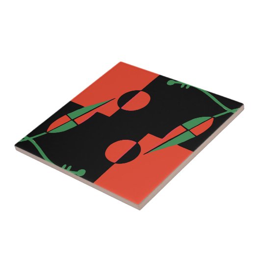 Geo Blätter Fliese (Seite)