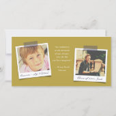 Geo Blue Criss Cross Color Block Foto Abschluss Dankeskarte (Rückseite)