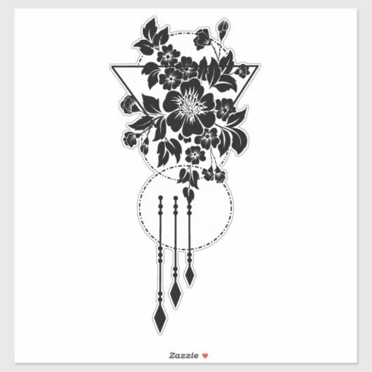 Geo Blume Aufkleber (Blatt)