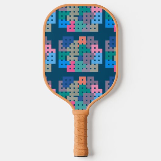 Geo Bricks Puzzle Pickleball Schläger (Vorderseite)