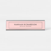 Geo Chic | Personalisiert Schreibtischnamensplakette (Vorderseite )