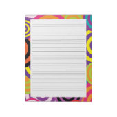 Geo Circles Handwriting Penmanship Practice Paper Notizblock (Rotiert)