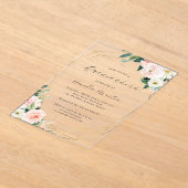 Geo Clear Acrylic Floral Quinceanera Acryleinladungen (Ablage )