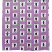Geo Cone Lavender Duschvorhang (Vorderseite)