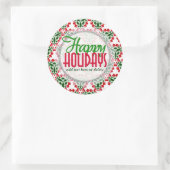 Geo Country Liebe Weihnachtsgeschenkaufkleber Runder Aufkleber (Tasche)