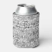Geo Design abstrakte Muster. Dosenkühler (Kanne Vorderseite)
