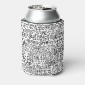 Geo Design abstrakte Muster. Dosenkühler (Kanne Rückseite)
