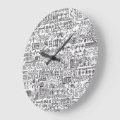 Geo Design abstrakte Muster. Große Wanduhr (Winkel)