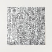 Geo Design abstrakte Muster. Wandteppich (Vorderseite (Horizontal))