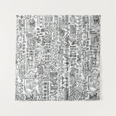 Geo-Design Wandteppich (Vorderseite (Horizontal))