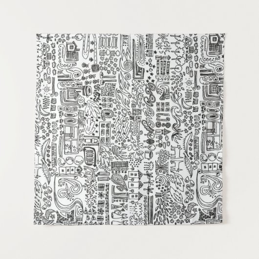 Geo-Design Wandteppich (Vorderseite (Horizontal))