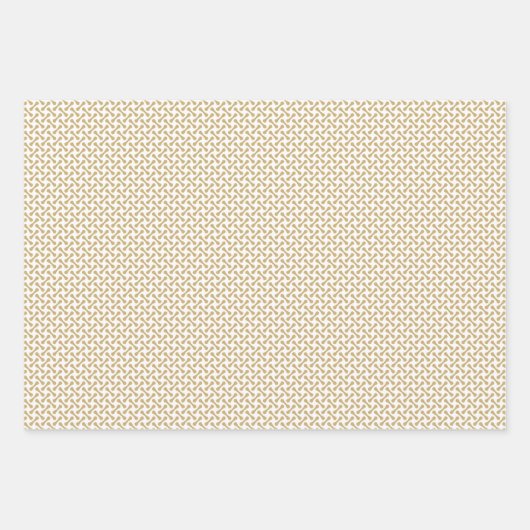 Geo Dot verbindet Gold und Weiß Geschenkpapier Set (Vorderseite)