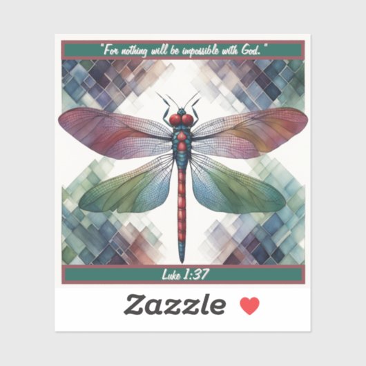 Geo-Dragonfly individuell anpassbar Aufkleber (Blatt)