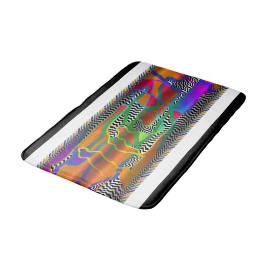 Geo Drape Multicolor Medium Badematte (Schrägansicht)