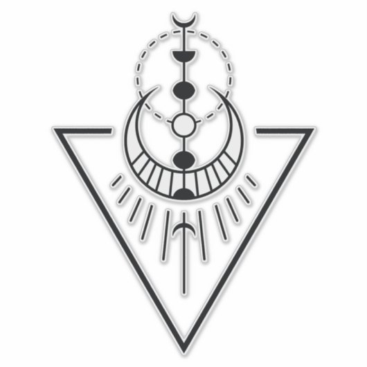 Geo-Dreieck-Phase Aufkleber (Vorderseite)