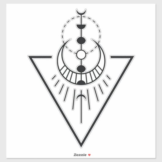 Geo-Dreieck-Phase Aufkleber (Blatt)