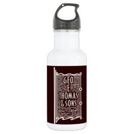 Geo. E. Thomas & Sons Brattleboro VT Logo Flasche Edelstahlflasche