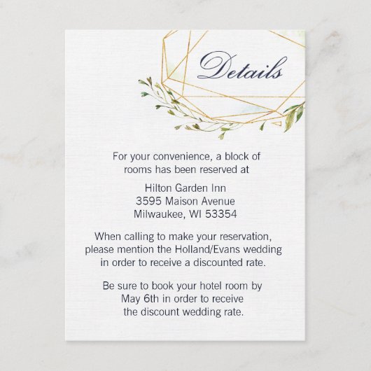 Geo Envy Details Card Begleitkarte (Vorderseite)