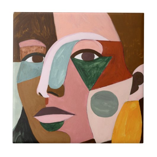 Geo Face Fliese (Vorderseite)