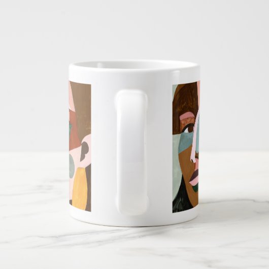 Geo Face Jumbo-Tasse (Rückseite)