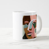 Geo Face Jumbo-Tasse (Vorderseite Rechts)